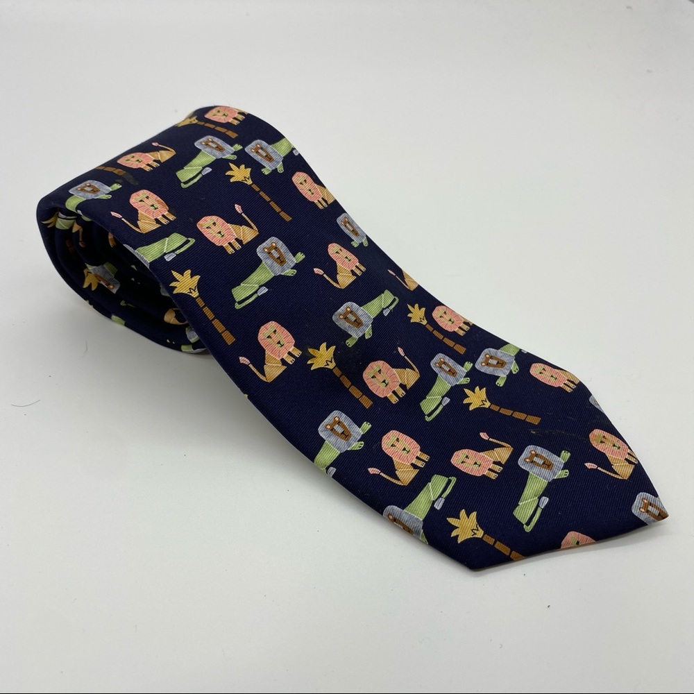 Alynn - Laid Back Lions Necktie VTG School Teacher Lion King Tiger King